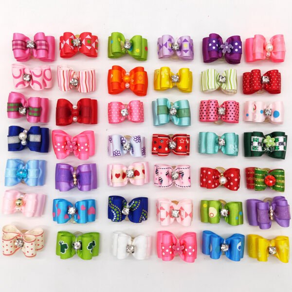 Pet Head Flower Bow Hair Accessories - Image 3