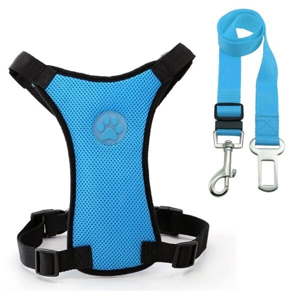 Dog supplies Breathable mesh chest straps Pet car safety chest back - Image 9