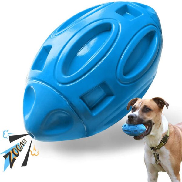 Pet Supplies Dog Toys Rubber Sounding Rugby Wear-Resistant Bite-Resistant Sounding Dog Ball - Image 3
