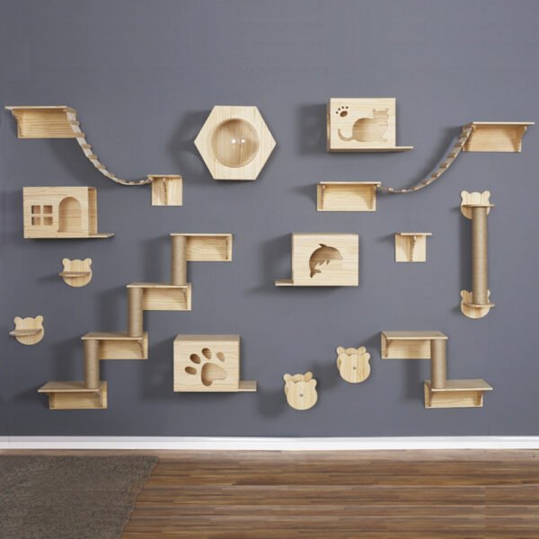 Cat climbing frame solid wood - Image 2