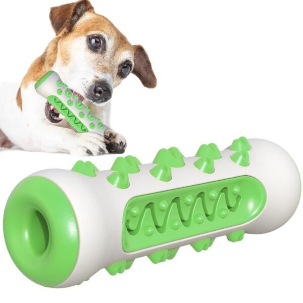 Dog Squeaky Toys For Aggressive Chewers, Tough Toothbrush Dog Chew Toy, Nearly Indestructible Rubber Toys For Pet Training, Teeth Cleaning, Playing And Chewing For Medium & Large Breeds - Image 8