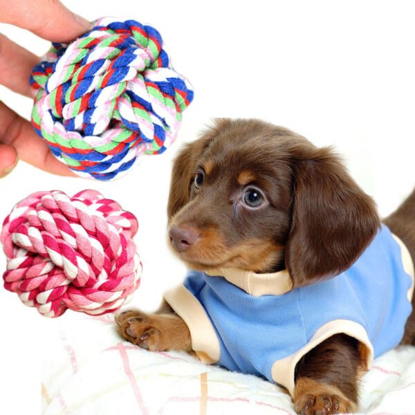 Pet Toy Cotton Rope Ball - Image 2