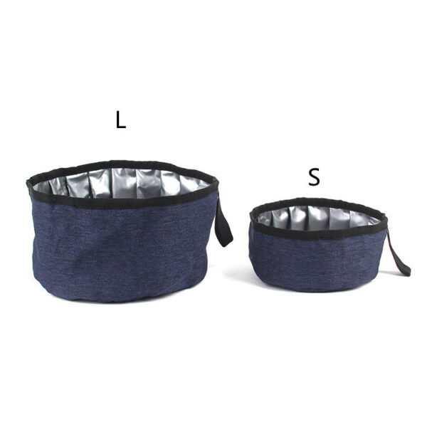 Oxford Cloth Outdoor Dog Food Bowl Portable Folding Food Bowl - Image 4