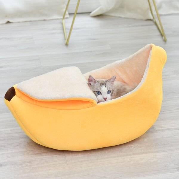 Removable And Washable Round Long Hair Cat's Nest Four Seasons Universal Banana Dog's Nest - Image 2
