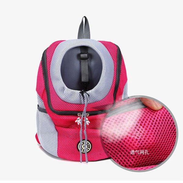 Pet Dog Carrier Bag Carrier For Dogs Backpack Out Double Shoulder Portable Travel Backpack Outdoor Pet Dog Carrier Bag Mesh - Image 2