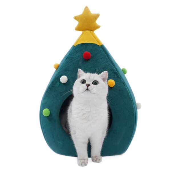 Pet Christmas Tree Cat Cat Bed Cat Mat Kennel Felt Litter Cat Supplies - Image 2