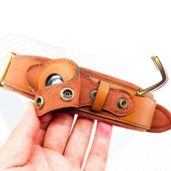 Location Tracker First Layer Leather Dog Pet Collar - Image 2