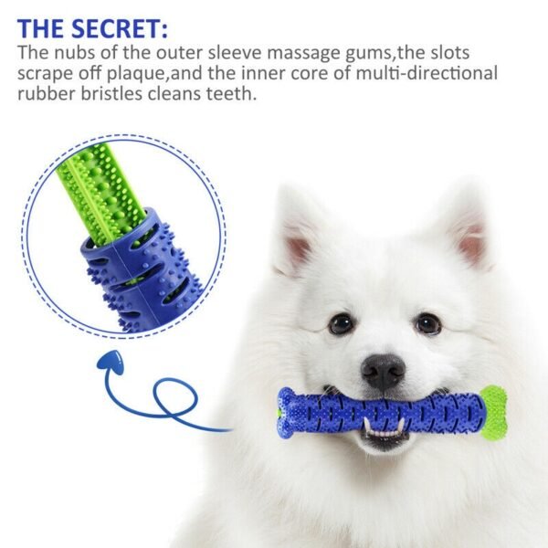 Dog Chew Toys Toothbrush Pets Molar Tooth Cleaning Brushing Stick Doggy Silicone - Image 4