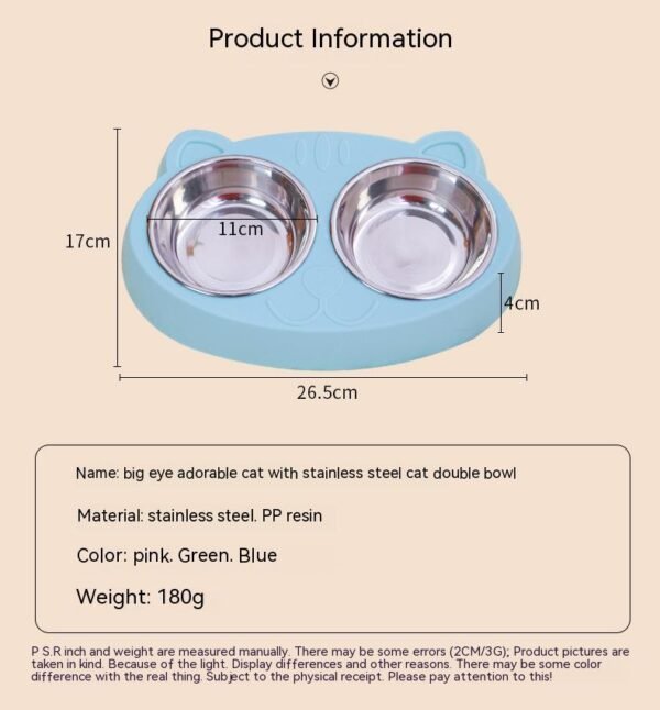 Pet Double Bowls, Stainless Steel Pet Food Water Bowl - Image 10