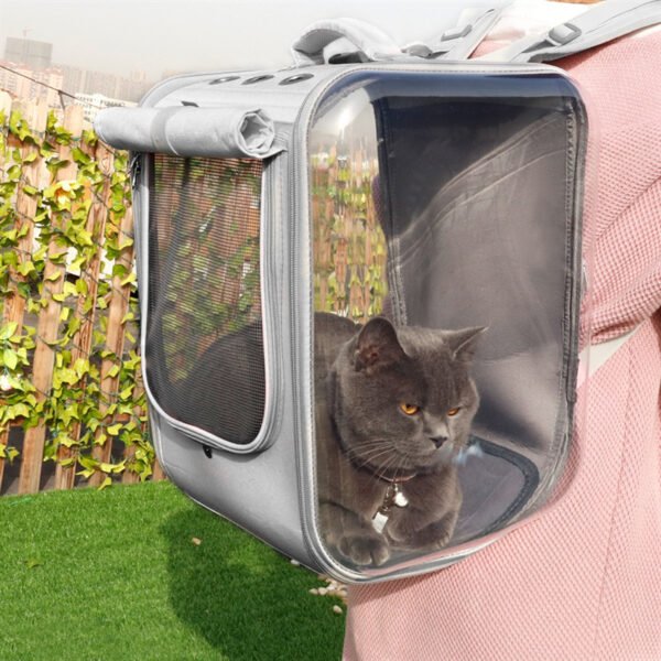 Pet Cat Carrier Backpack Breathable Cat Travel Outdoor Shoulder Bag For Small Dogs Cats Portable Packaging Carrying Pet Supplies - Image 2