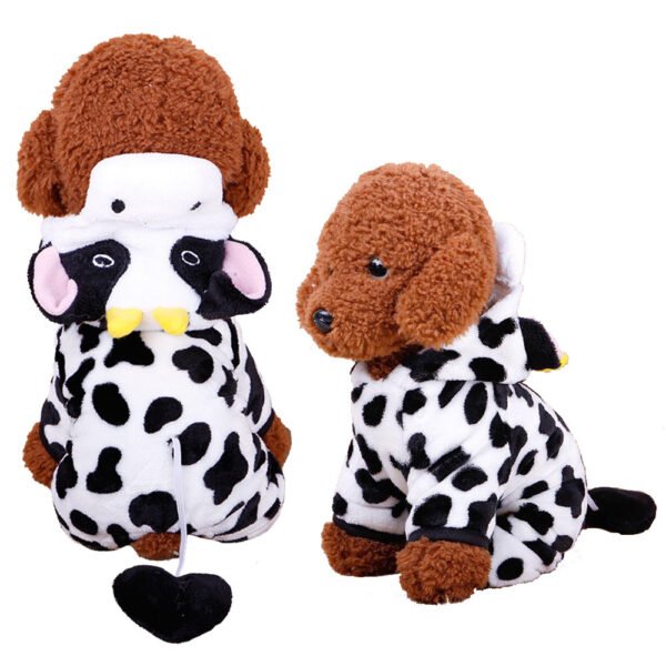 Pet Clothes Coral Velvet Puppy Clothing Cartoon Elk Cow Dog Dog Transfiguration - Image 9