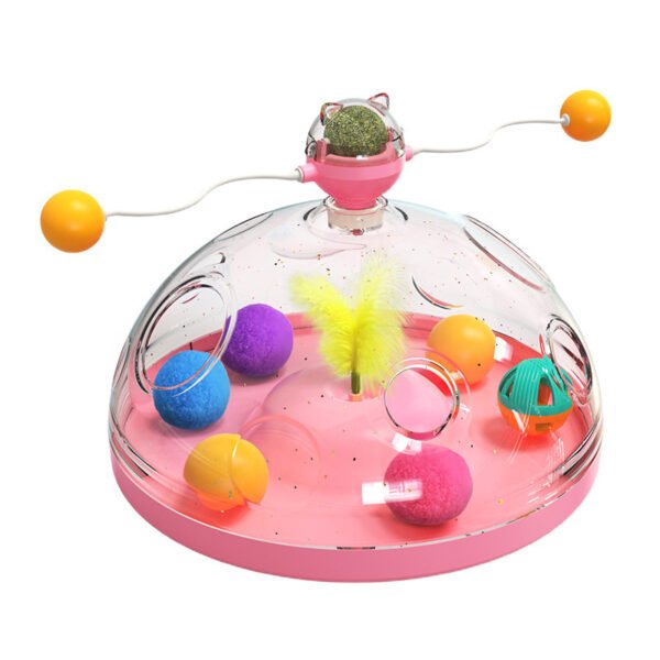 Meows Windmill Funny Cat Toys Interactive Multifunctional Turntable Pet Educational Toys With Catnip Luminous Ball Pinwheel Toys Pet Products - Image 8