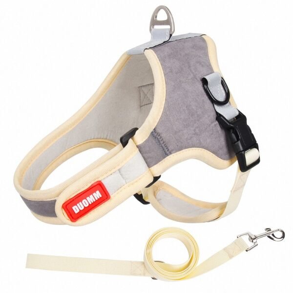 Saddle-type Reflective Suede Leash Pet Harness - Image 4