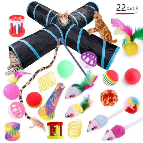 Cat Toy Set Funny Cat Assembled Toys Cat Tunnel Pet Supplies - Image 4