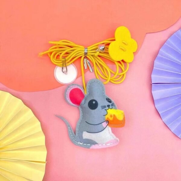 Cat Toys Simulated Caterpillar Funny Self-hey Interactive Toy Rope Grabbing Mouse Telescopic Hanging - Image 7