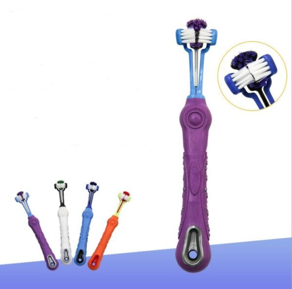 Three Sided Pet Toothbrush Dog Brush Bad Breath Tartar Teeth Care - Image 3