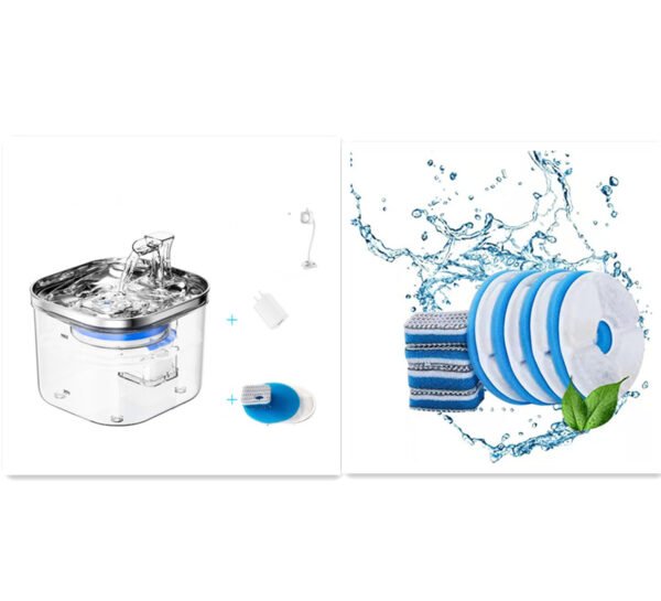 Pet Cat Dog Stainless Steel Automatic Circulation Water Dispenser Intelligent Fountain Pets Accessories - Image 8