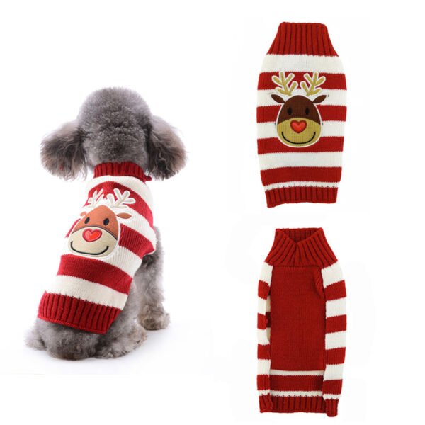 Pet dog clothes christmas pompom christmas small - Image 8