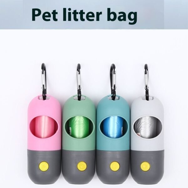 Led Light Pet Waste Bag Dispenser For Dogs Cats Dog Poop Scooper Bags Holder - Image 3
