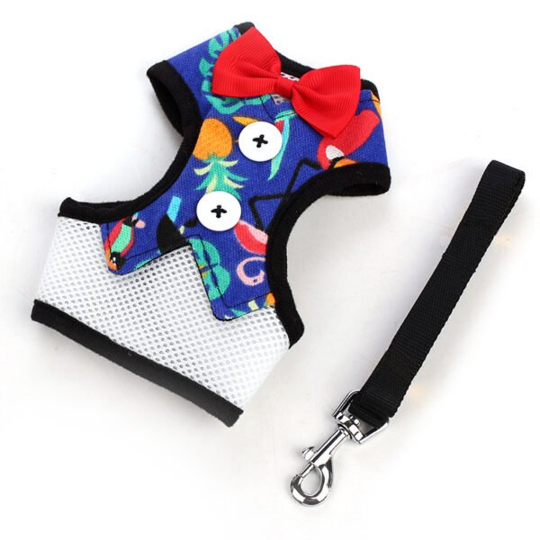 Dog leashes Small dog Teddy vest-style bow evening dress chest straps Pet supplies - Image 9