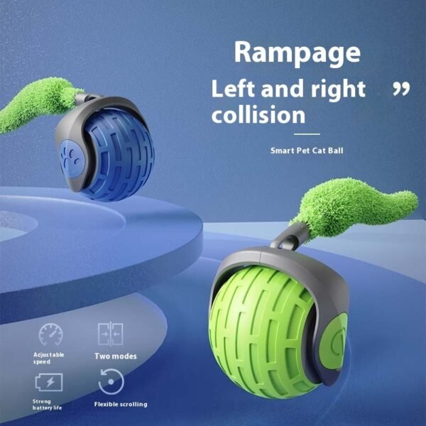 New Interactive Cat Toys Ball Auto Electric Rolling Ball Toys USB Rechargeable - Image 5