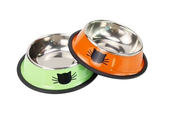 Color stainless steel pet cat bowl - Image 2