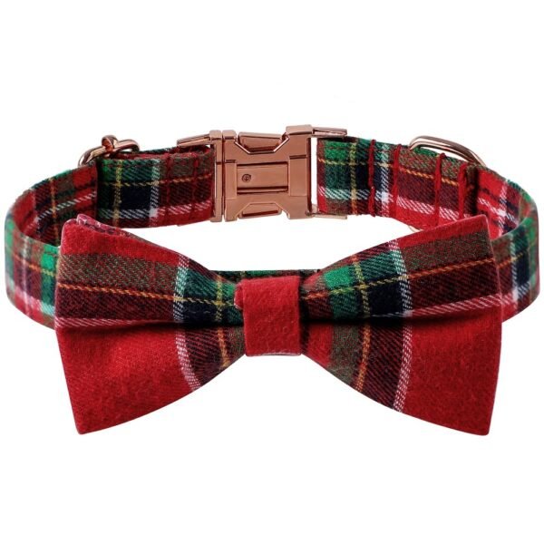 Christmas Dog Collar Rose Gold Buckle - Image 4
