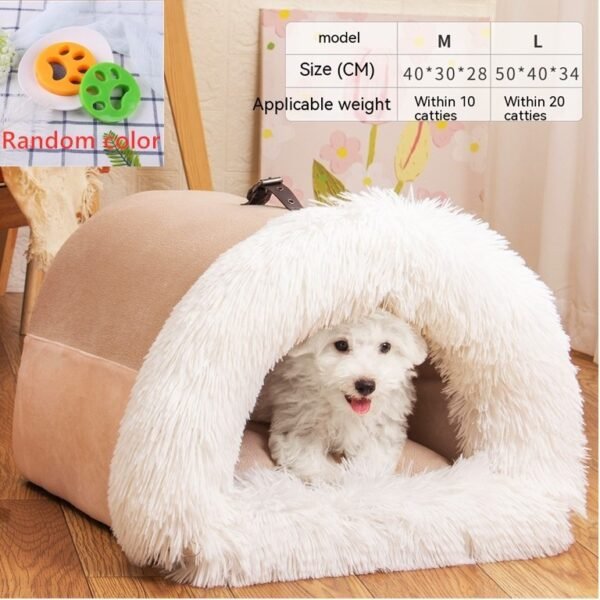 New Splice Portable Pet Nest Portable Autumn And Winter Warm Dog Nest Moisture-proof Long Fur Cat Nest Cross Border Pet Nest - Image 6