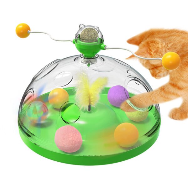 Meows Windmill Funny Cat Toys Interactive Multifunctional Turntable Pet Educational Toys With Catnip Luminous Ball Pinwheel Toys Pet Products - Image 2