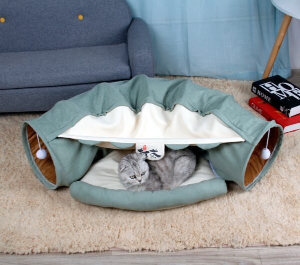Pet Cats Tunnel Interactive Play Toy Mobile Collapsible Ferrets Rabbit Bed tunnels Indoor Toys Kitten Exercising Products - Image 8