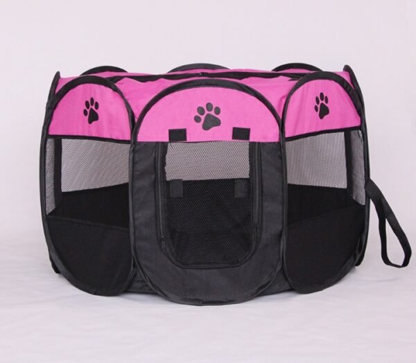 Fast folding octagonal pet fence, 600D Oxford cloth, waterproof and catching cat, dog cage, pet cage - Image 7