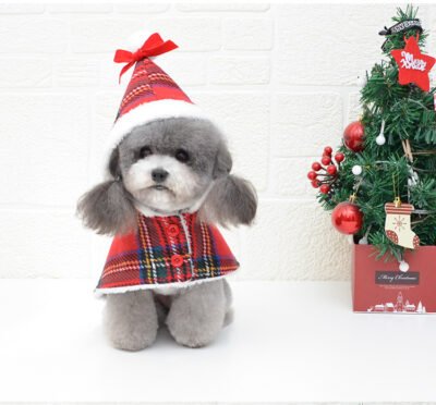 Christmas Knitted Turtleneck Dog Sweater Christmas Red Hedging Pet Winter Coat Clothes Holiday Dog Warm Clothing