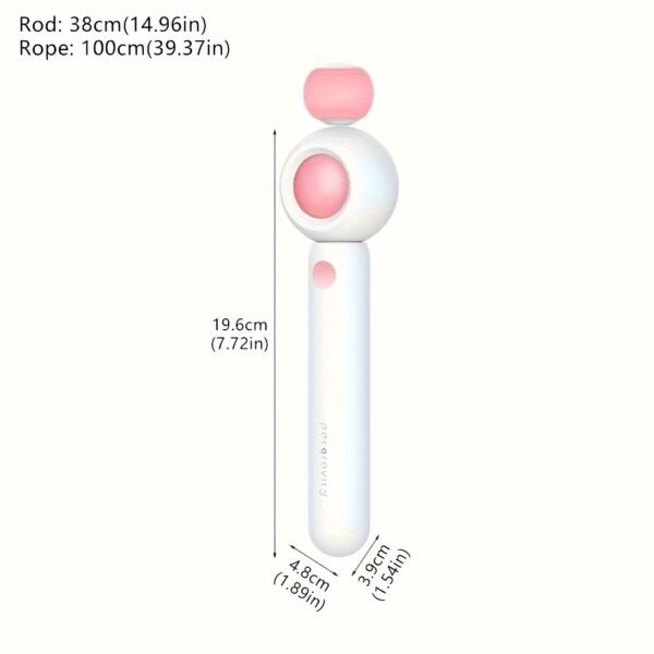 Cat Teaser Stick, Retractable Cat Wand With Replacement Head, Cat Feather Toy, Cat Interactive Toy For Indoor Cats For Relief Boredom And Exercise - Image 8