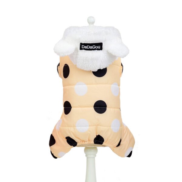 Warm big polka dot four-leg cotton jackets - Image 10