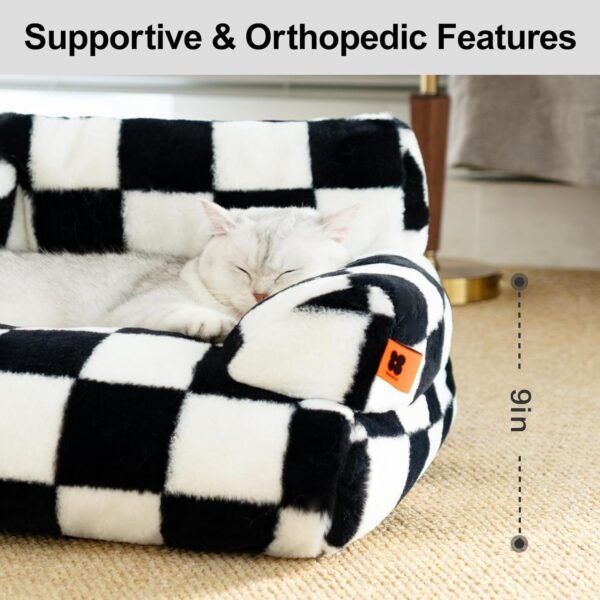Fluffy Cat Couch  Washable Pet Couch Bed For Cats And Small Dogs Up To Non-Slip Dog Beds - Image 10