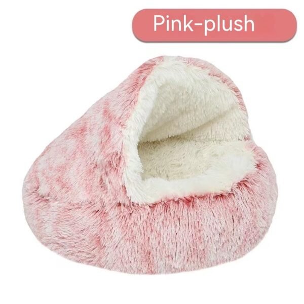 Semi-closed Cat Bed Four Seasons Universal Cover Shell Nest Small Dog Winter Pet Supplies - Image 4