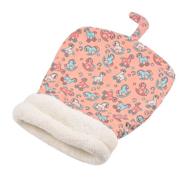 Lambswool Thickened Pocketable New Winter Linen Sleeping Bag Cat Nest - Image 7