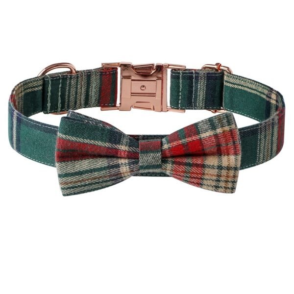 Christmas Dog Collar Rose Gold Buckle - Image 3
