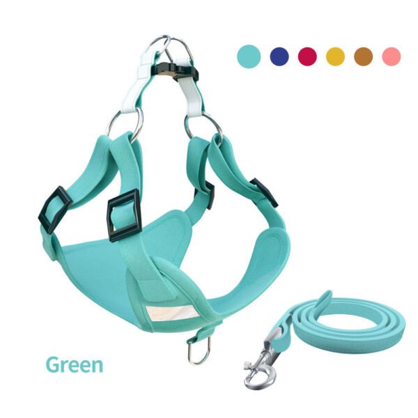 Pet Dog Harness Reflective Dog Leash Vest Type Harness Set - Image 6