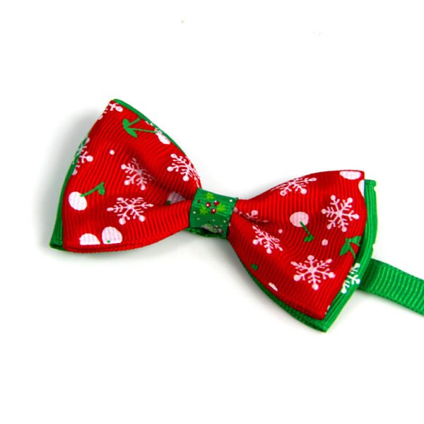 1 Pieces Cute Christmas Pet Supplies Handmade Ribbon Dog Bow Ties 8 Colors Cat Neck Tie Dog Accessories - Image 2