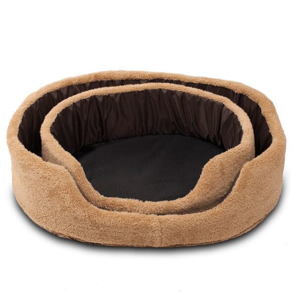 Soft Warm Wool Dog Bed Round Shape Pet Sofa - Image 3