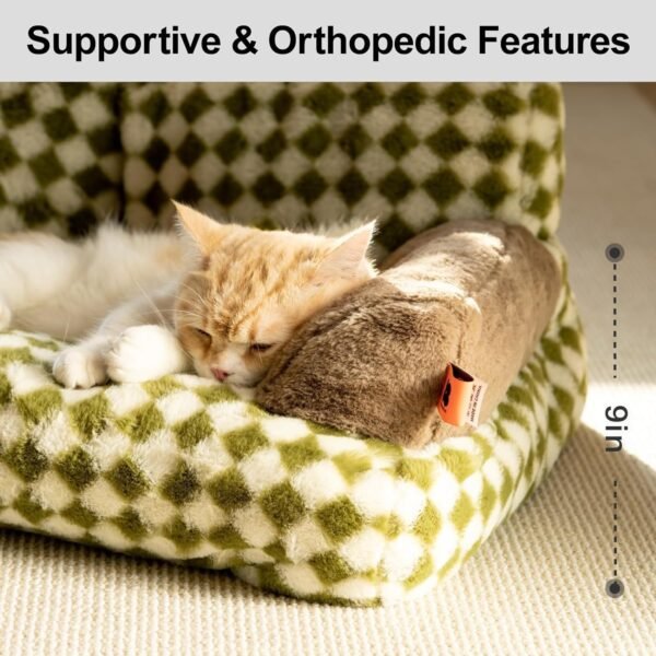 Fluffy Cat Couch  Washable Pet Couch Bed For Cats And Small Dogs Up To Non-Slip Dog Beds - Image 5