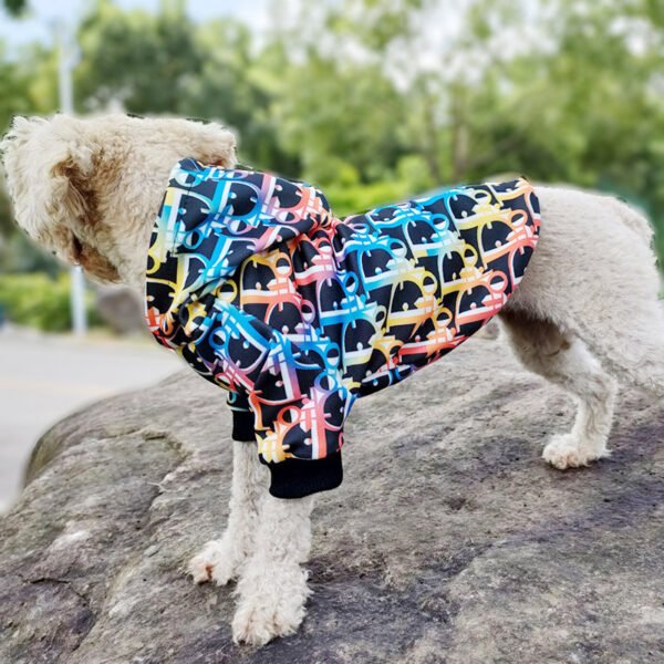 Colorful Letter Print Pet Outfit Letter Pet Hoodie - Image 4