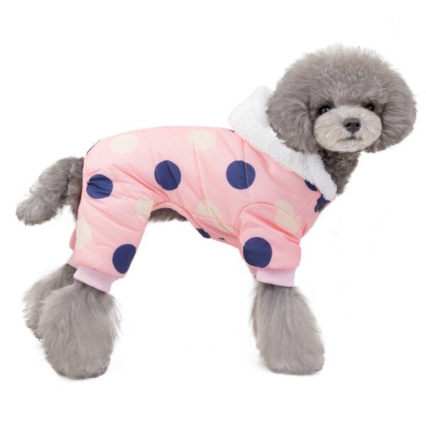 Warm big polka dot four-leg cotton jackets - Image 3