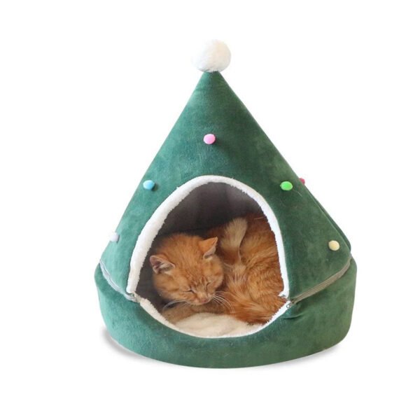 Christmas Tree Pet Bed Winter Warm Pet Nest Cat House Dog pet supplies - Image 6