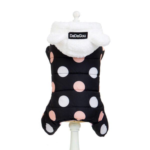 Warm big polka dot four-leg cotton jackets - Image 4