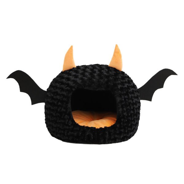 Halloween Little Devil Pet Nest Short Plush Fully Enclosed Warm - Image 3