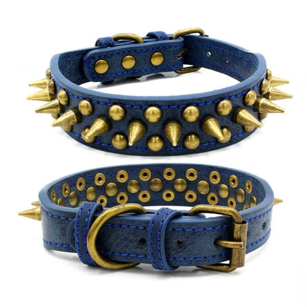 Retro Studded Spiked Rivet Large Dog Pet Leather Collar Pit Bull S-XL - Image 4