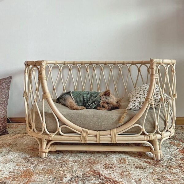 Pet Bed Handmade Rattan Woven Pet Bed Sofa For Dogs - Image 2