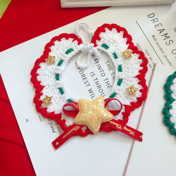 Wool Pet Collar Hand Woven Collar Christmas Pet Accessories - Image 2